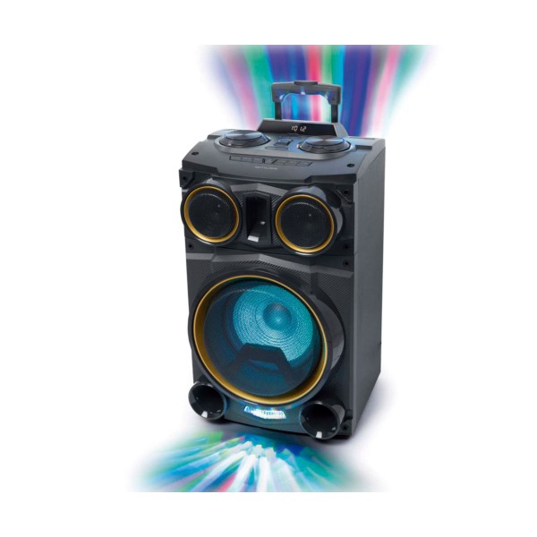 Muse m-1938 dj negro/altavoz para fiestas/500w/bluetooth/luces que cambian de color/radio fm