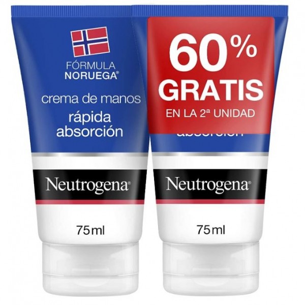 Neutrogena Crema de Manos Rapida Absorcion 2x75ml Promo