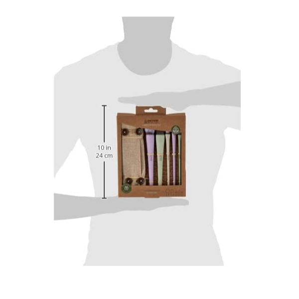 Beter - Set de Maquillaje Natural Fiber - Kit 5 Brochas y Pinceles de Pelo Sintético
